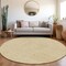 Homeroots 8' Wheat And Ivory Round Geometric Washable Indoor Outdoor Area Rug 600788 - alternate 2