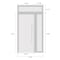 Vdomdoors Front Exterior Prehung Metal-Plastic Door, Manux 8933 White Silk, Side and Top Sidelite Transom, Of MANUX8933EXD-WS-W36+16xH80+14-RH - alternate 2