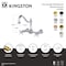 Kingston Brass Two-Handle Wall Mount Bridge Kitchen Faucet, Polished Nickel KS1246BEX - alternate 2