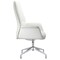 Leisuremod Summit Office Chair in Faux Leather and Aluminum Frame with Adjustable Height and Swivel, White SGO21WL - alternate 2