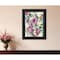 Homeroots Abstract Floral Black Framed Print Wall Art 529920 - alternate 2