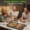 Nutrichef 24 in Stove Top Griddle Pan, Nonstick Double Burner Grill & Griddle Combo, Ridged & Flat Surfaces NCGRP48 - alternate 2
