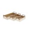 Homeroots Set of Three White Solid Wood And Metal Crate, 3PK 487716 - alternate 2