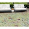 Homeroots 8' X 10' Artichoke Green And Pink Paisley Washable Indoor Outdoor Area Rug 588591 - alternate 1