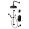 Kingston Brass Thermostatic Tub and Shower System, Matte Black KSK36300PX - alternate 1