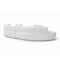 Homeroots 150" White Cotton Blend Curved Sofa With Toss Pillows 719426 - alternate 2