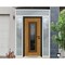 Vdomdoors Steel Door Ballucio 6644 Natural Oak 2 Side and Top Exterior Window Sidelite Entry Door Painted W16 BALLUCIO6644EXD-OAKW-W16+36+16xH80+16-LH-I - alternate 2