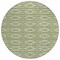 Homeroots 8' Green And Ivory Round Geometric Washable Indoor Outdoor Area Rug 599618 - alternate 4