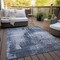 Homeroots 3' X 5' Navy Blue And Sky Blue Abstract Washable Indoor Outdoor Area Rug 587290 - alternate 2