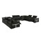 Homeroots Black Italian Leather Power Reclining U Shaped Twelve Piece Sectional With Console 634661 - alternate 2
