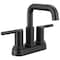 Delta Nicoli Two Handle Centerset Bathroom Faucet, 6.56 in, Matte Black 25849LF-BL - alternate 1