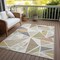 Homeroots 8' X 10' Ivory Brown And Green Geometric Washable Indoor Outdoor Area Rug 600375 - alternate 2