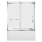 Kingston Brass 60" Acrylic Alcove Left-Hand Drain Tub with Right Sliding Tub Door, White/Polished Chrome KVTAM6032L211 - alternate 1