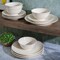 Gibson Elite Ramapo 12 Piece Stoneware Dinnerware Set in White Speckle 97360.12R - alternate 2