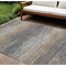 Homeroots 10' X 14' Pewter Striped Washable Indoor Outdoor Area Rug 608490 - alternate 1