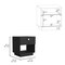 Homeroots 20" Black Wood One Drawer Nightstand 543689 - alternate 2