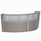 Linea Italia Curved Reception Desk 2 Units, Clear Panel, 124 inW x 49 inD, Ash ZUD316 - alternate 1