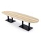 Skutchi Designs Boval Conference Table With Power, 48 in W, 120 in L, Brown HAR-BOVL-48X120-DOU.BK-K525-NA - alternate 1