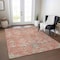 Homeroots 8' X 10' Coral Charcoal And Gray Floral Washable Indoor Outdoor Area Rug 605470 - alternate 2