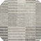 Homeroots 8' Beige Ivory And Taupe Round Striped Washable Indoor Outdoor Area Rug 613153 - alternate 3