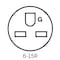 Leviton Straight Blade Connector, 15 A, Black LNR86-2E - alternate 3