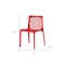 Homeroots Set of Two Red Heavy Duty Plastic Outdoor Stacking Dining Chairs, 2PK 565269 - alternate 2