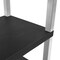 Luxor 42''H 3-Shelf Utility Cart, Electric, Black Shelves, Nickel Legs UCPL1E-N - alternate 2