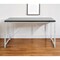 Homeroots 54" Black and Silver Wood and Stainless Steel Writing Desk 544278 - alternate 1