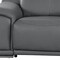 Homeroots 134" Dark Gray Top Grain Leather Reclining USB Sofa And Storage 643716 - alternate 3