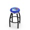 Holland Bar Stool Co 30" Blk Wrinkle New York Rangers Swivel Bar Stool, Chrome Ring L8B2C30NYRang - alternate 1