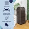Happimess Darla 31.39-Gallon All-Weather Wicker/Metal Swing Top Hideaway Outdoor Trash Can, Brown HPM1202A - alternate 3