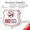 Signmission No Smoking Shield Sign No Smoking Eating, 6 inch X 6 inch, Plastic Sign, 2PK SHI-P-2PACK-6-400 - alternate 2