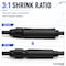 Kable Kontrol 3:1 Heavy Wall Flame Retardant Heat Shrink Tubing - 38 mm ID - 4FT Stick - Black HSHW31-38-4-BK - alternate 2