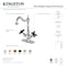 Kingston Brass Double-Handle Vessel Sink Faucet, Antique Brass KS1493PKX - alternate 2