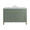 James Martin Vanities Chicago 48 in. Single Vanity, Smokey Celadon, w/ 3 CM Carrara Marble Top 503-V48-SC-3CAR - alternate 1