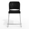Flash Furniture Commercial Plastic Stack Stool with Contoured Back and Sled Base in Black RUT-239AH-CS-BK-CHR-GG - alternate 2