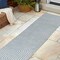Jonathan Y Odense High-Low Minimalist Angle Geometric Light Blue/Cream 2 ft. x 8 ft. Indoor/Outdoor Runner Rug SCN101F-28 - alternate 2