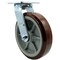 Service Caster 8 Inch Stainless Steel Polyurethane Wheel Swivel Caster with Roller Bearing SCC SCC-SS30S820-PPUR - alternate 1