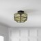 Jonathan Y Evelyn 12.5 in. 1-Light Vintage Farmhouse Iron/Glass LED Flush Mount, Oil Rubbed Bronze JYL9924A - alternate 3