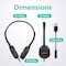 Venturex Stereo Kids Learning Phone & Computer Headphone, 3.5mm & USB-A Adapter, Black, 50PK K22 - alternate 2
