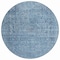 Homeroots 8' Blue And Beige Round Abstract Washable Indoor Outdoor Area Rug 616000 - alternate 2