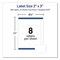Avery Rectangular Labels with Sure Feed Technology, Inkjet/Laser, 2 x 3, Matte White, 200PK 05619 - alternate 3