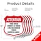 Signmission 24 Hour Surveillance Shield Sign Attenti, 12 inch X 12 inch, Aluminum Metal Sign, 5PK SHI-A-5Pack-12-352 - alternate 3