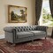 Homeroots 93" Dark Gray Velvet Chesterfield Wood Sofa 543983 - alternate 2