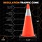 Xpose Safety Traffic Safety Cone, 28 in, PVC, 6 in Reflective Collar, DOT Approved, Orange, 48 pk OTC28-6-48-X - alternate 2