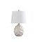 Homeroots 22" Cream Ceramic Faceted Table Lamp With Off White Drum Shade 524251 - alternate 2