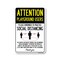 Signmission PSA Playground Users Practice Social Distancing 18in X 12in Peel N Stick Wall Graphic, RD-1218-25413 OS-NS-RD-1218-25413 - alternate 1