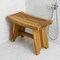 Homeroots Contemporary Teak Outdoor Bench In Natural Finish 376727 - alternate 2
