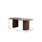 Homeroots 86" Walnut Solid Wood Double Pedestal Base Oval Dining Table 720696 - alternate 2