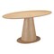 Homeroots 71" Natural Wood Pedestal Base Oval Dining Table 623358 - alternate 1